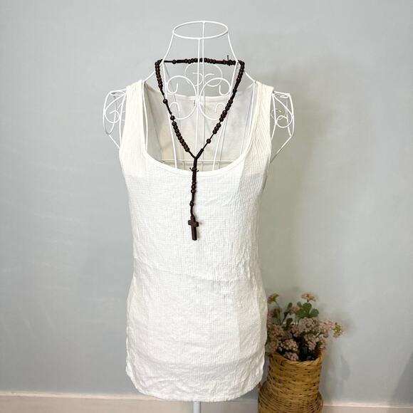 Cute vintage y2k white sequin tank top - Picture 4 of 6